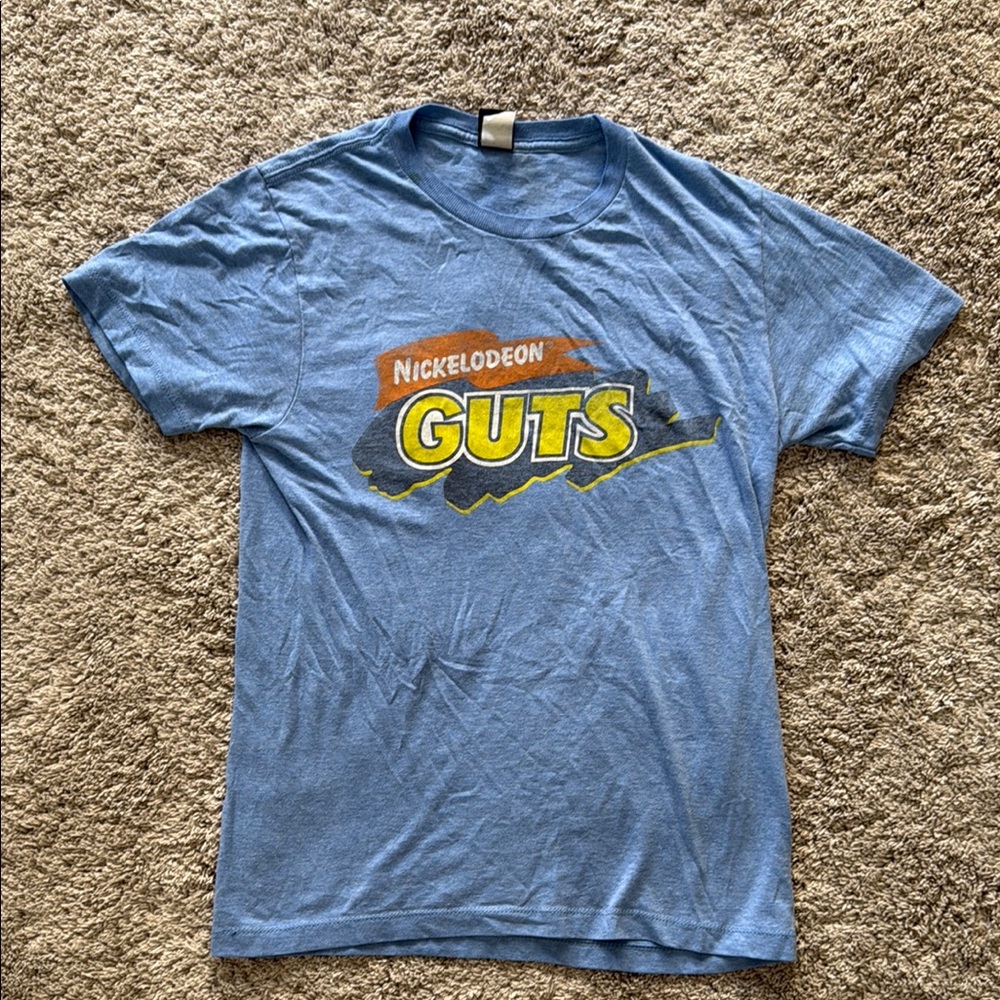 Vintage Nickelodeon GUTS Blue T-Shirt for Men